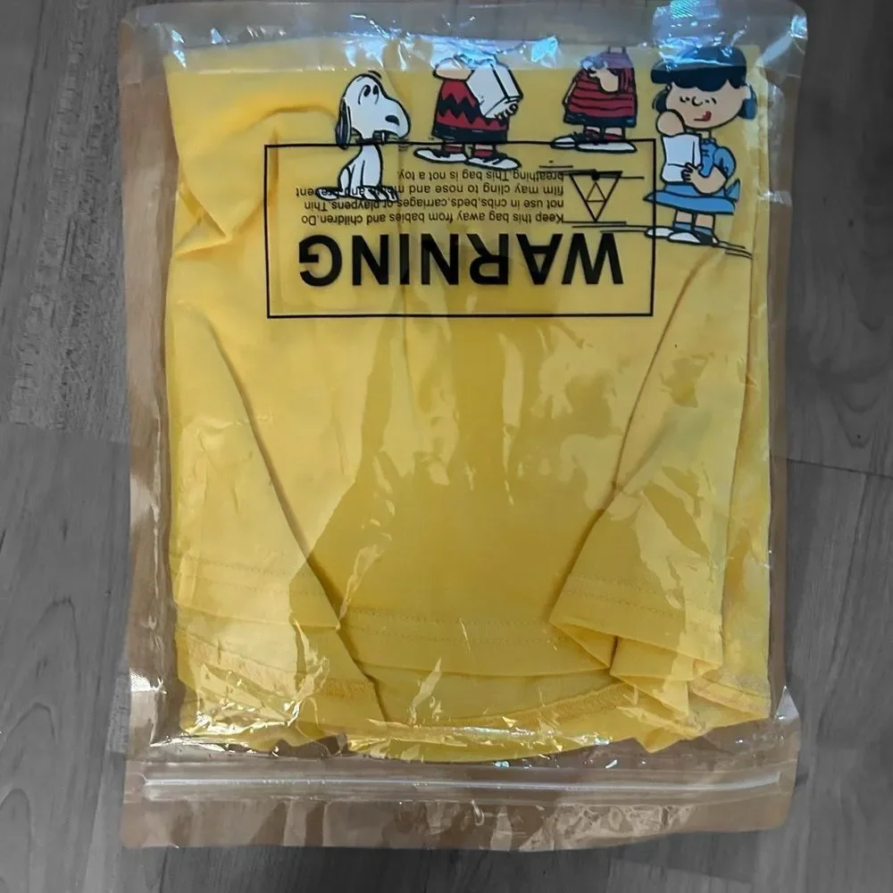 Appaman Peanuts Yellow Popcorn Long Sleeve Graphic T Shirt Top Size 8 NIP